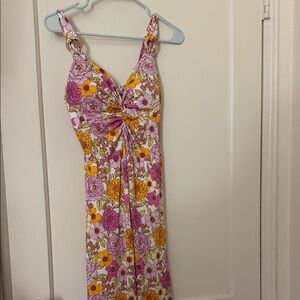 jamie and layla Floral Knot-Front Dress size: PM